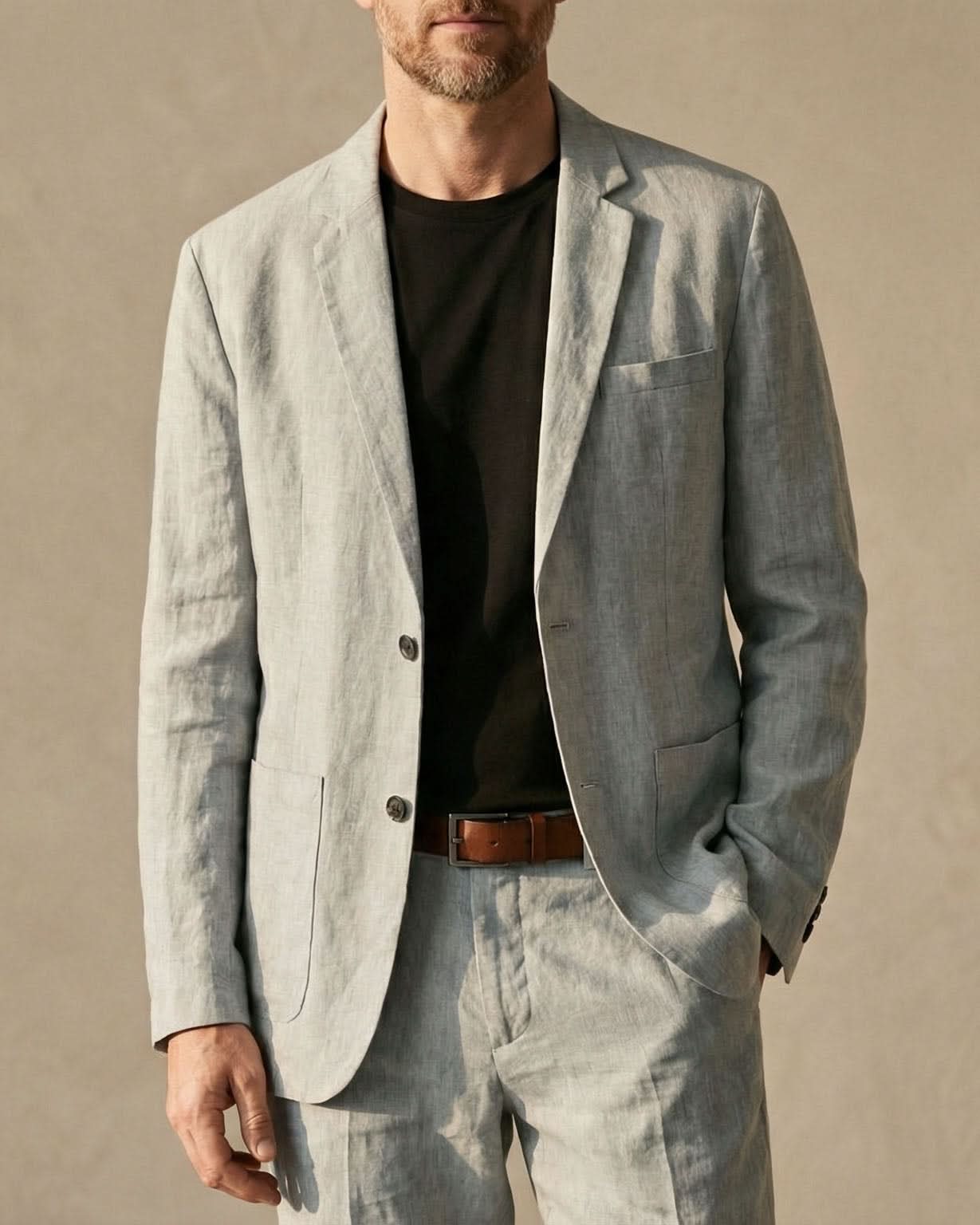 ENZO REFINED LINEN SUIT
