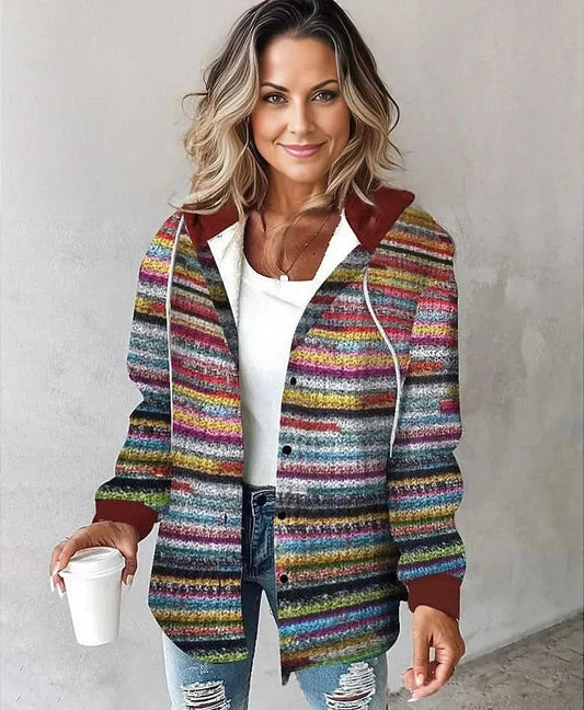 HIGHLAND PLAID HOODED COAT