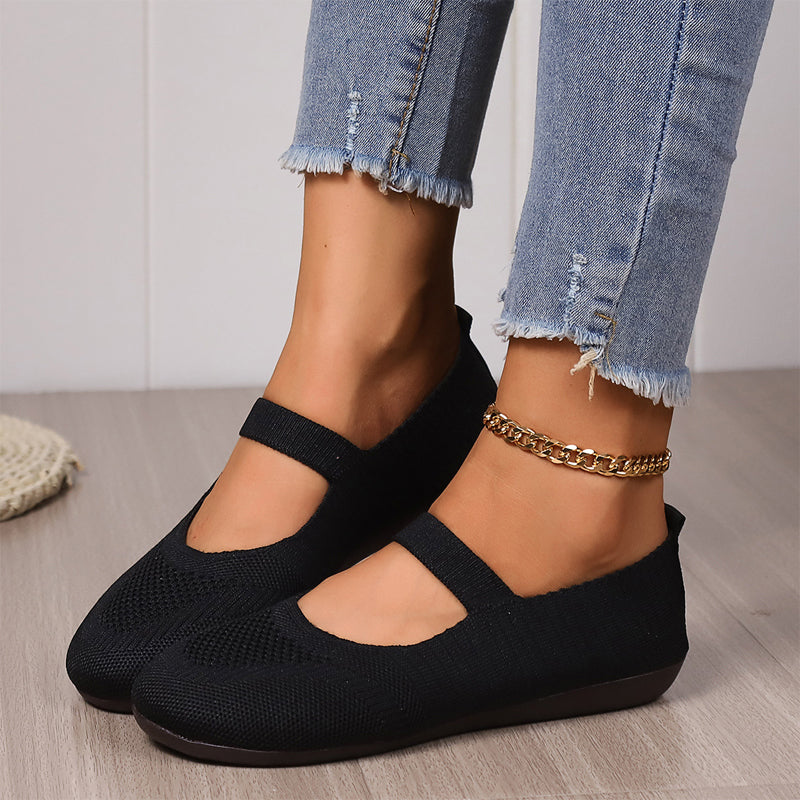 Valérie — Ballerines Tricot Respirantes